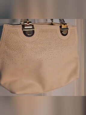 MFK Collection - Cream Tote Bag with Subtle Gold Detail - New, Never Used